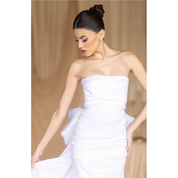 Nookie Strapless White Mini Dress - Picture 4 of 7